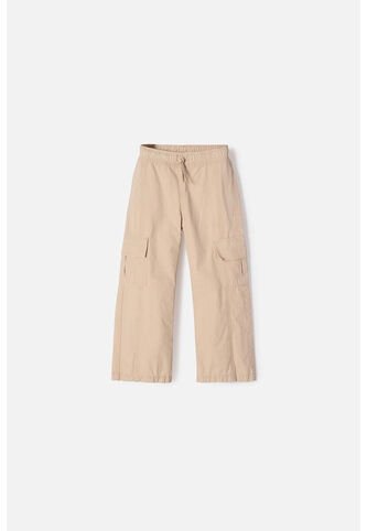 Jogger De Littlemic Con Cordón Caqui Para Niña 2T A 5T 3T LittleMic
