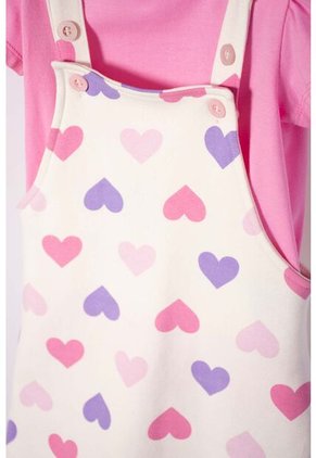 Vestido Tipo Jardinera De Littlemic Multicolor Para Niña 2T A 5T 4T