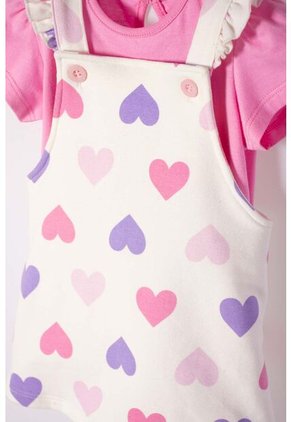 Vestido De Littlemic Tipo Jardinera Multicolor Para Bebé Niña 6-9