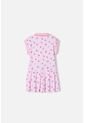 Vestido De Littlemic Manga Corta Rosado Para Niña 2T A 5T 5T de LittleMic