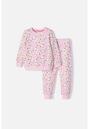 Conjunto De Littlemic Con Pantalón Largo Rosado Para Niña 2T A 6T 3T