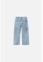 Jean De Littlemic Bota Ancha Para Niña 2T A 5T 3T de LittleMic