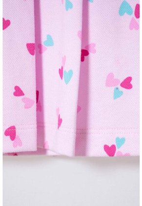 Vestido De Littlemic Manga Corta Rosado Para Niña 2T A 5T 3T