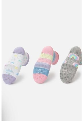 Medias X3 De LittleMic Multicolor Para Niña 4-6