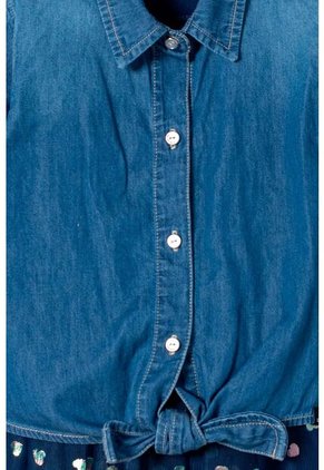 Vestido De Littlemic Con Tull Azul Para Niña 2T A 5T 5T