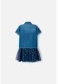 Vestido De Littlemic Con Tull Azul Para Niña 2T A 5T 5T de LittleMic