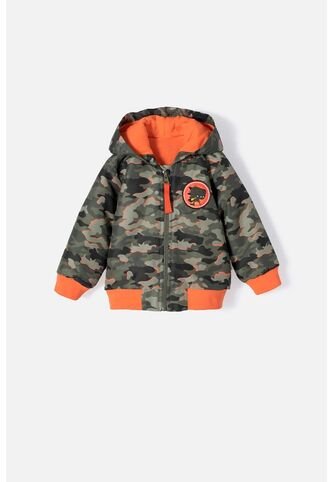 Chaqueta De LittleMic Con Cierre Y Chompa Verde Militar  Para Bebé Niño 9-12 LittleMic