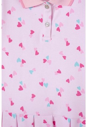 Vestido De Littlemic Manga Corta Rosado Para Niña 2T A 5T 2T