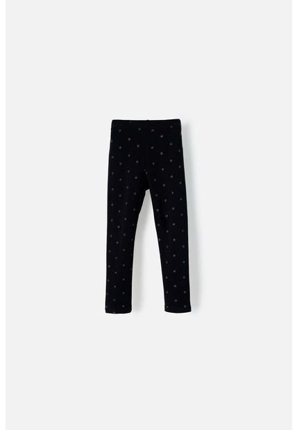 Leggins De LittleMic Con Cintura Elástica Negro Para Niña 2T A 5T 5T