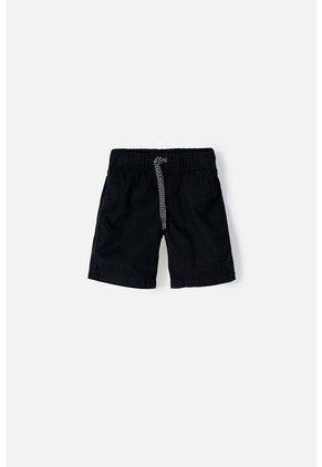 Bermuda LittleMic Con Resorte Negro Para Niño De 2T A 5T 4T