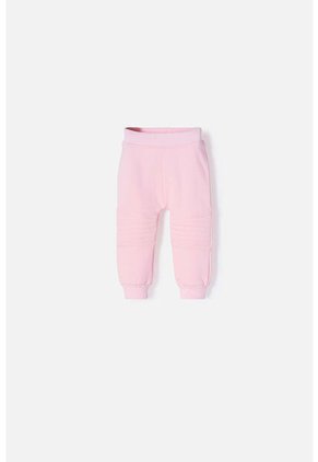 Jogger De Littlemic Con Cintura Elástica Rosado Para Bebé Niña 3-6