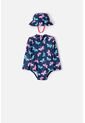 Vestido De Baño De Littlemic Con Gorro Multicolor Para Bebé Niña 18-24 de LittleMic