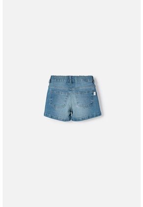 Short De Littlemic Con Bolsillos Azul Para Niña 2T A 5T 5T
