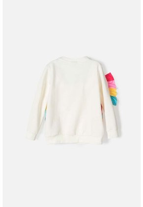 Buzo LittleMic De Cuello Redondo Marfil Para Niña De 2T A 5T 5T