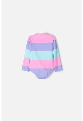 Vestido De Baño LittleMic Multicolor Manga Larga Para Niña 2T A 5T 4T