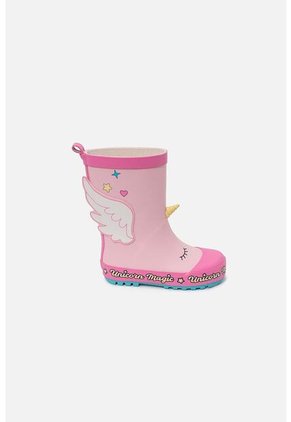 Botas De Lluvia LittleMic Rosadas Para Niña 25