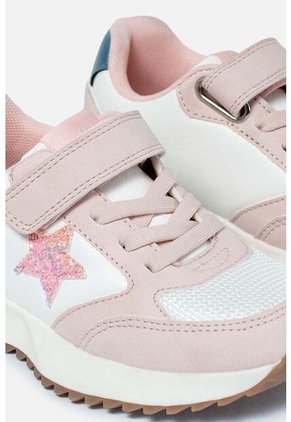 Tenis De LittleMic Blanco Y Rosado Para Niña 26