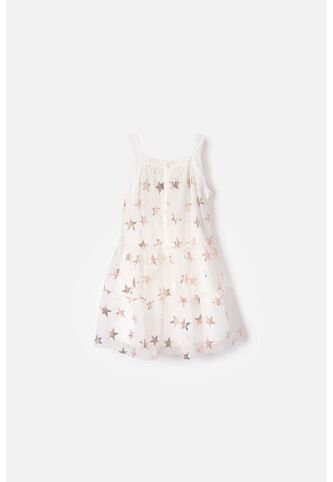 Vestido De Littlemic Manga Sisa Crudo Para Niña 2T A 5T LittleMic