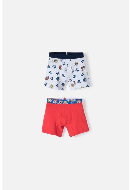 Pack X2 Boxer De Paw Patrol Rojo Y Blanco Para Niño 2T A 6T 5T