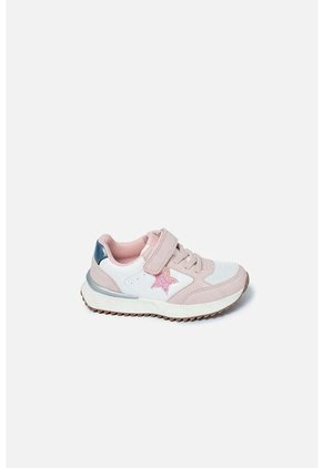 Tenis De LittleMic Blanco Y Rosado Para Niña 28