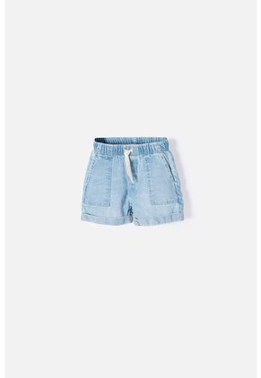 Short De Littlemic Con Cordón Azul Para Niña 2T A 5T 5T
