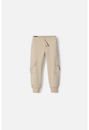 Jogger De Littlemic Con Cordón Caqui Para Niño 2T A 5T 5T