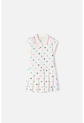 Vestido LittleMic Marfil Corto Para Niña 2T A 5T 3T