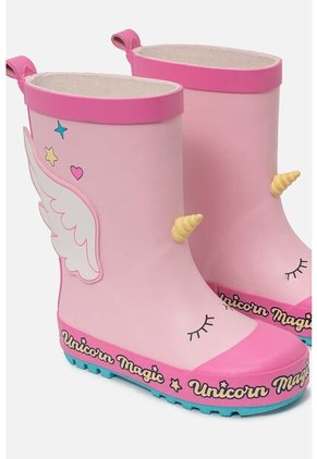Botas De Lluvia LittleMic Rosadas Para Niña 27
