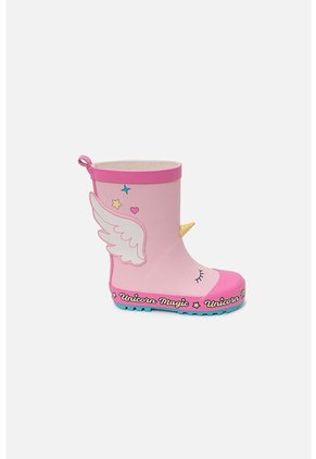 Botas De Lluvia LittleMic Rosadas Para Niña 27