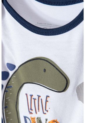 Conjunto LitttleMic Con Pantalón Blanco Y Gris Para Bebé Niño 6-9