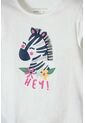 Camiseta De Littlemic Manga Corta Marfil Para Niña 2T A 5T 3T de LittleMic