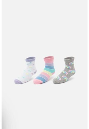 Medias X3 De LittleMic Multicolor Para Niña 4-6