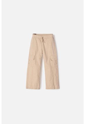 Jogger De Littlemic Con Cordón Caqui Para Niña 2T A 5T 4T