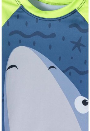 Conjunto De Baño LittleMic Manga Larga Azul Y Verde Para Niño 3T