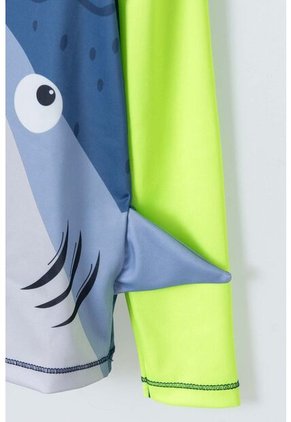 Conjunto De Baño LittleMic Manga Larga Azul Y Verde Para Niño 3T