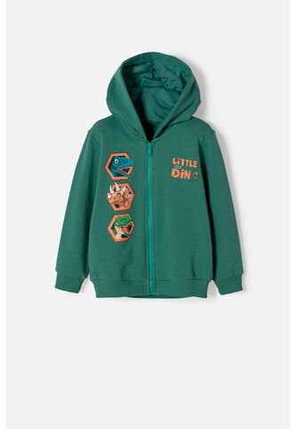 Buzo De Littlemic Con Cierre Verde Para Niño 2T A 6T 3T LittleMic