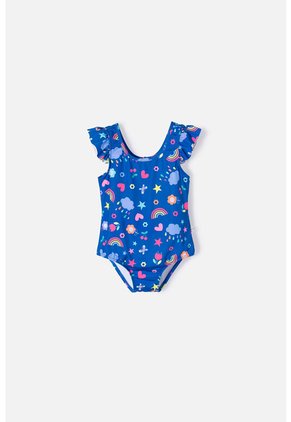 Vestido De Baño De Littlemic Azul Para Niña 2T A 5T 3T