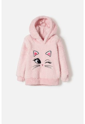 Buzo De Littlemic Con Capucha Rosado Para Niña 2T A 5T 4T