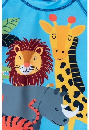 Conjunto De Baño LittleMic Estampado  Azul Claro Y Oscuro Para Bebé Niño 18-24