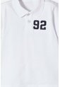 Camiseta Tipo Polo De Littlemic Blanco Para Niño 2T A 5T 3T de LittleMic