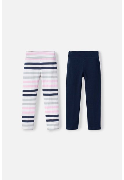 Pack X2 Leggings LittleMic Multicolor Para Niña 2T A 5T 5T
