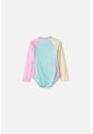 Vestido De Baño LittleMic Multicolor Manga Larga Para Niña 2T A 5T 2T de LittleMic