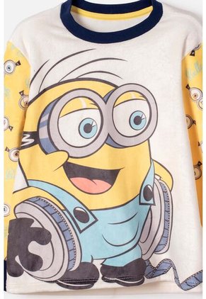Pijama De Minions Pantalón Largo Multicolor Para Niño 2T A 6T 3T