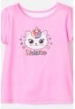 Camiseta De Littlemic Manga Corta Rosada Para Niña 2T A 5T 5T de LittleMic