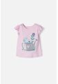 Camiseta Littlemic Rosada Con Estampado En Frente Para Niña 2T A 5T 5T de LittleMic