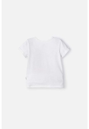Camiseta LittleMic Marfil Manga Corta Para Niña 2T A 5T 2T