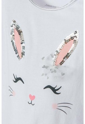 Conjunto De LittleMic De Pantalón Largo Blanco/gris Para Niña 2t A 5t 5T