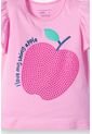 Camiseta LittleMic Rosada Manga Corta Con Bolero Para Niña 2T A 5T 4T de LittleMic