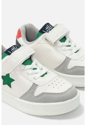 Tenis De LittleMic Blancos Y Grises Para Niño 24