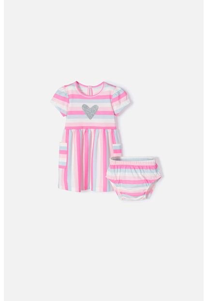 Vestido De LittleMic Manga Corta Para Bebé Niña 9-12